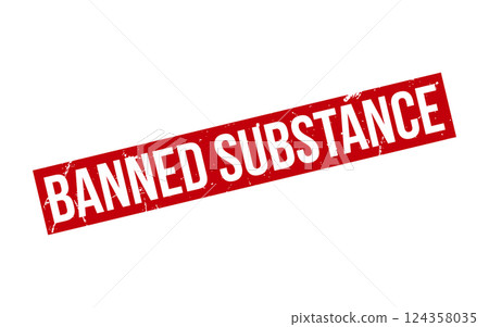 Banned substance Rubber Stamp Seal Vector 124358035