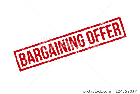 Bargaining Offer Rubber Stamp Seal Vector 124358037