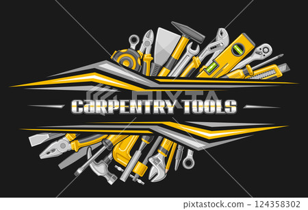 Vector Border for Carpentry Tools 124358302