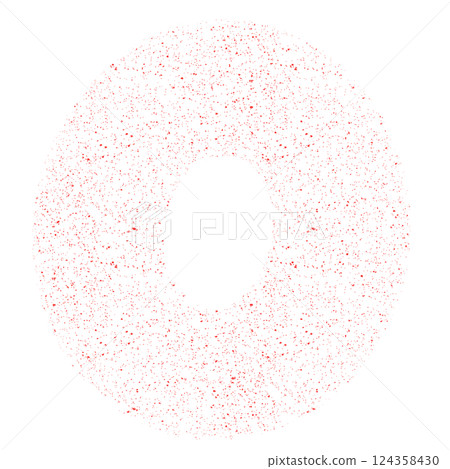letter o made with white dots 124358430