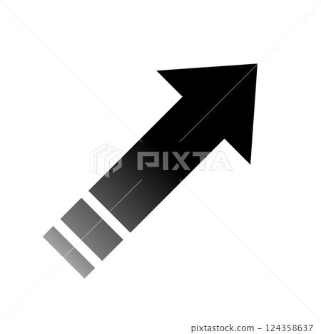 Black gradient stylish rising arrow business simple 124358637