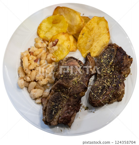 Roasted beef with vegetables Roasted beef with vegetables 124358704