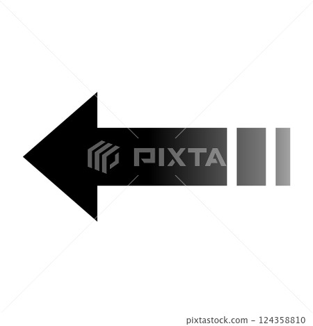 Stylish left arrow with black gradient Business Simple 124358810