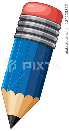 Blue Pencil Vector Illustration Blue Pencil Vector Illustration 124358837