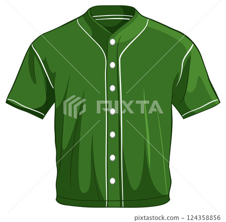 Green Baseball Jersey Vector Illustration Green Baseball Jersey Vector Illustration 124358856