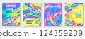 Colorful Abstract Design Vector Illustration Set 124359239