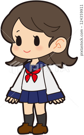Girl in a sailor suit 124359911