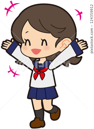 水手服的女孩歡喜 124359912