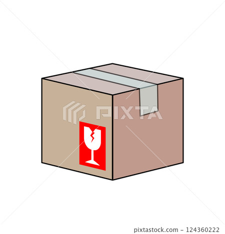 Fragile cardboard vector illustration 124360222
