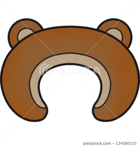 The illustration of a travel pillow 124360315