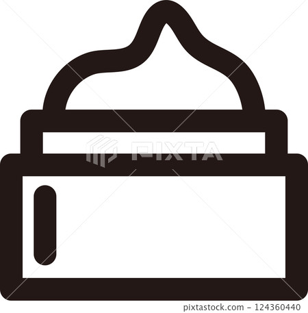 Medical medicine cream beauty pharmaceutical line icon line pictogram design illustration material 124360440