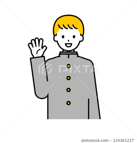 Upper body pose_simple male student 02 124361227