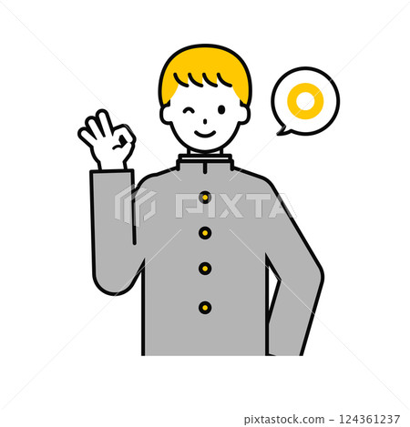 Upper body pose_simple male student 08 Upper body pose_simple male student 08 124361237