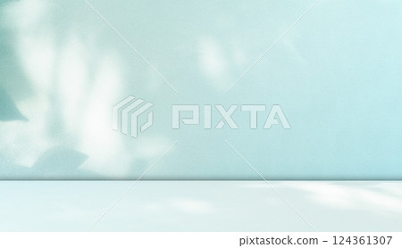 Green Shadow Backdrop Background Product 3d Bg Light Leaf Wall Podium Abstract Leaves Minimal Table Presentation Summer Tropic, Loft Backdrop Platform Pastel Gradient Two Tone Studio Floor Scene Bar 124361307