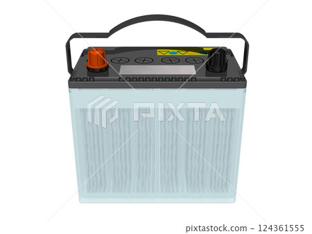 Battery, car battery, car battery (3DCG image) 124361555