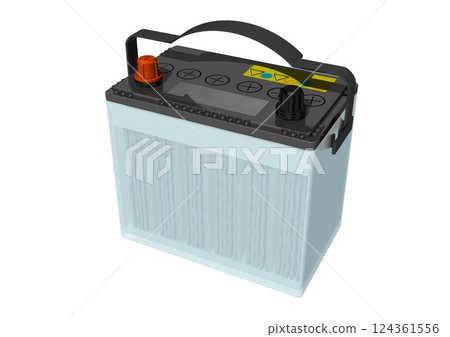 Battery, car battery, car battery (3DCG image) Battery, car battery, car battery (3DCG image) 124361556