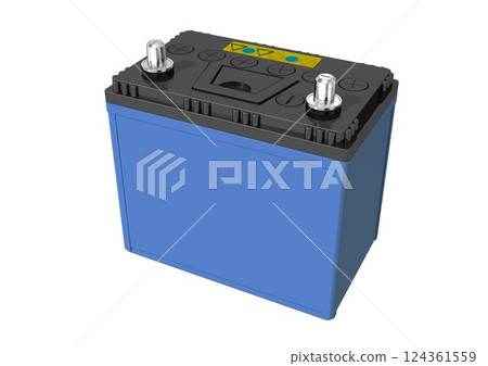 Battery, car battery, car battery (3DCG image) 124361559