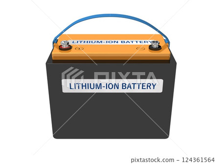 Battery: Lithium iron phosphate battery (3DCG image) 124361564