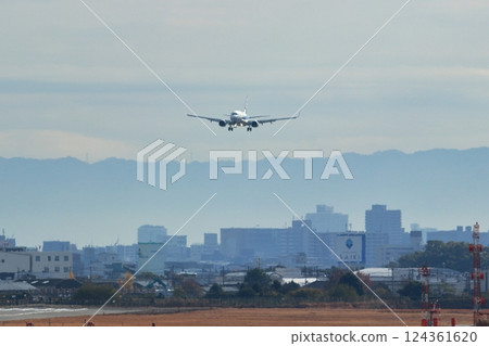 Osaka International Airport ANA Airplane Landing Sky Park Osaka International Airport ANA Airplane Landing Sky Park 124361620