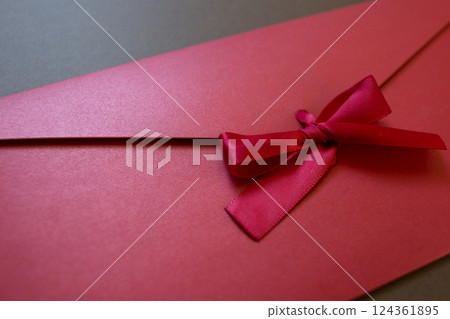 Red envelope close-up 124361895