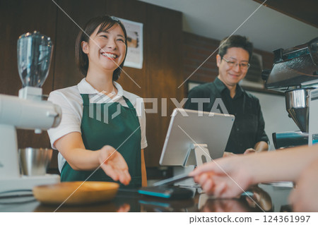 cash register, cafeteria, cafe 124361997