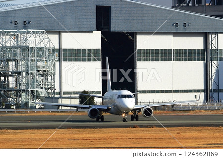 Osaka International Airport JAL Airplane Takeoff Sky Park Osaka International Airport JAL Airplane Takeoff Sky Park 124362069