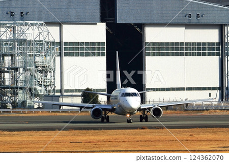 Osaka International Airport JAL Airplane Takeoff Sky Park Osaka International Airport JAL Airplane Takeoff Sky Park 124362070