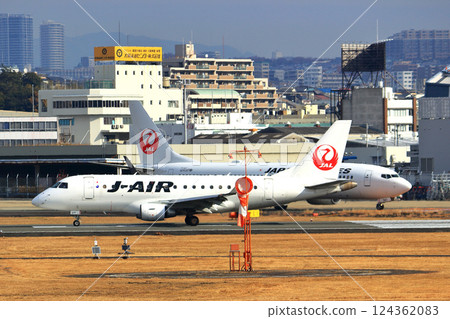 Osaka International Airport JAL Airplane Takeoff Sky Park 124362083