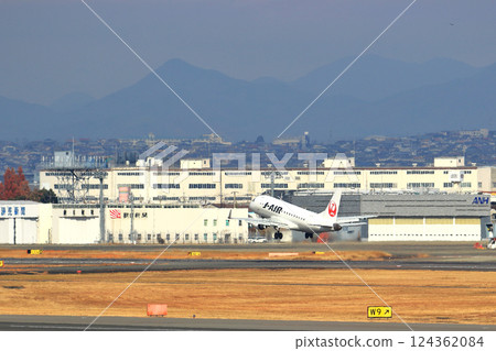 Osaka International Airport JAL Airplane Takeoff Sky Park 124362084