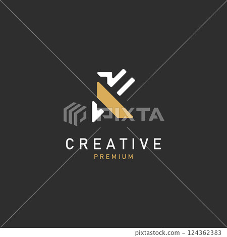 Initial K Letter Logo Modern minimalist design alphabet template Initial K Letter Logo Modern minimalist design alphabet template 124362383