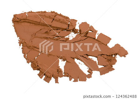 Brown powder isolated on transparent background. Brown powder isolated on transparent background. 124362488