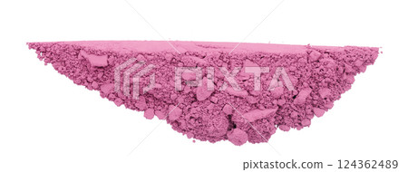 Pink powder isolated on transparent background. 124362489
