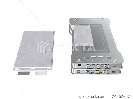 EV drive battery Lithium-ion battery Cell Cell module (3DCG image) 124362607