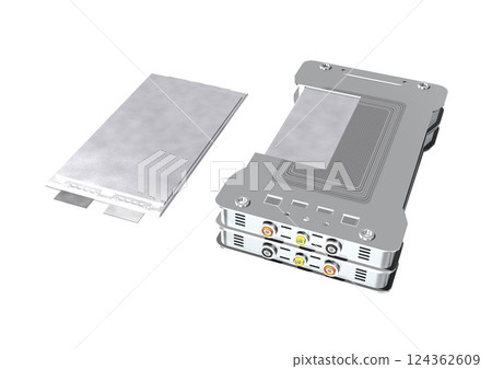 EV drive battery Lithium-ion battery Cell Cell module (3DCG image) 124362609