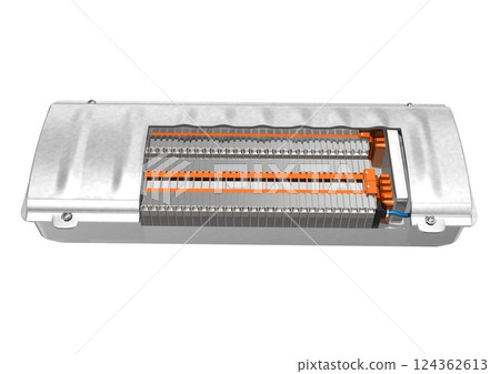 EV 驅動電池 鋰離子電池 電池模組 電池組（3DCG 影像） 124362613