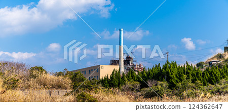 Ikeshima 2025 Abandoned thermal power plant Panorama [Nagasaki City] 124362647