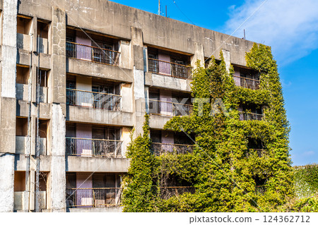 Ikeshima 2025 Abandoned high-rise apartment building [Nagasaki City] 124362712