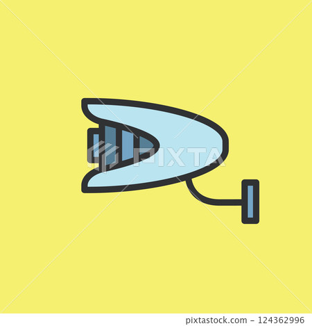 CCTV icon video surveillance made flat color style 124362996