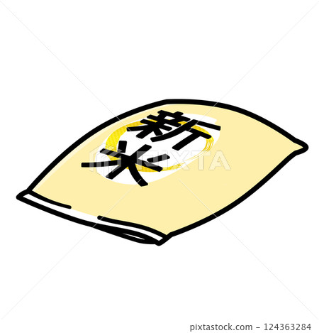 米袋插圖素材 124363284