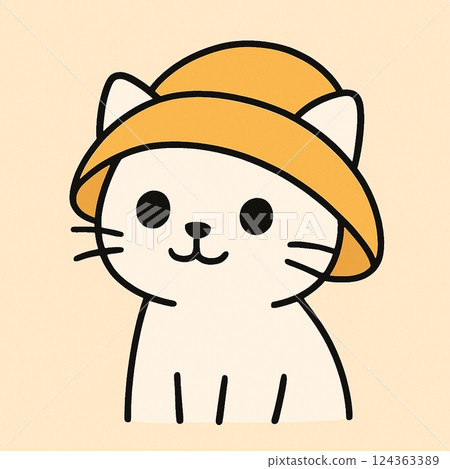戴著帽子的貓 124363389