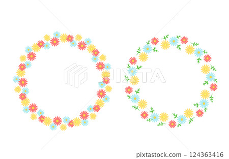 Round daisy frame 01 Round daisy frame 01 124363416