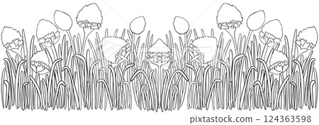Coloring page Chive blossomss Edible Flowers 124363598