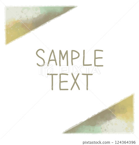Cute watercolor-style vector illustration of triangles, frame material, oil painting style, hand-drawn style Cute watercolor-style vector illustration of triangles, frame material, oil painting style, hand-drawn style 124364396
