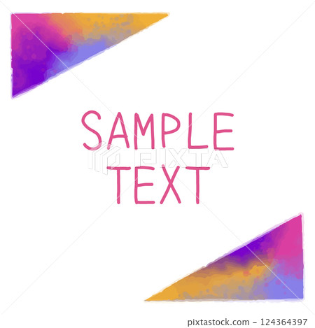 Cute watercolor-style vector illustration of triangles, frame material, oil painting style, hand-drawn style Cute watercolor-style vector illustration of triangles, frame material, oil painting style, hand-drawn style 124364397