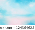 水彩和酒精墨水紋理|淺藍色4 124364628