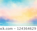 水彩和酒精墨水紋理|淺藍色3 124364629