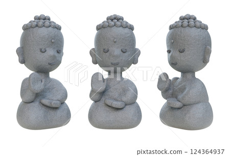 Buddha stone Statue 3D Graphic 124364937