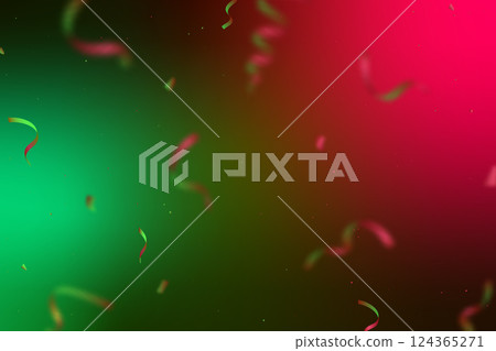 Colorful confetti dances in vibrant hues, creating festive backd 124365271