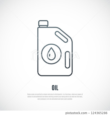 Engine oil line icon. 124365286