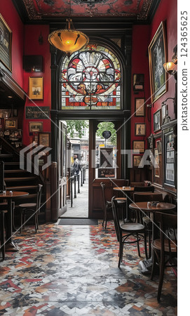 歷史悠久的英國酒吧 歷史悠久的英國酒吧 124365625